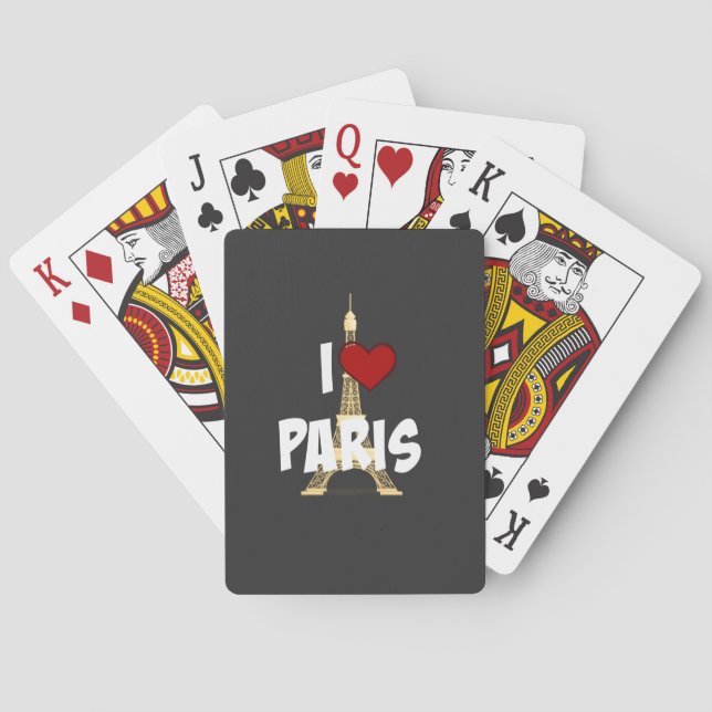 I Love Paris Poker Cards (Back)