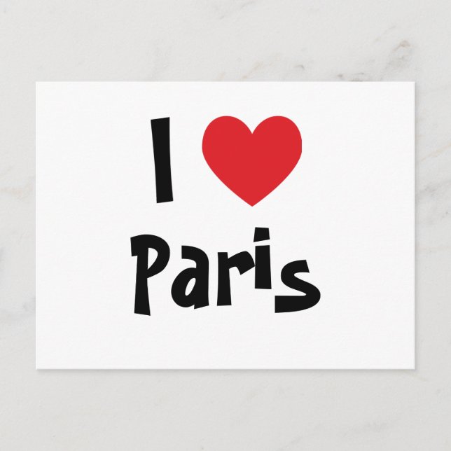 I Love Paris Postcard (Front)