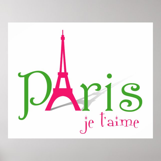 I love Paris Poster (Front)