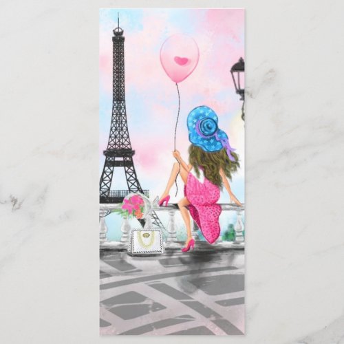 I Love Paris _ Pretty Woman and Pink Heart Balloon Menu