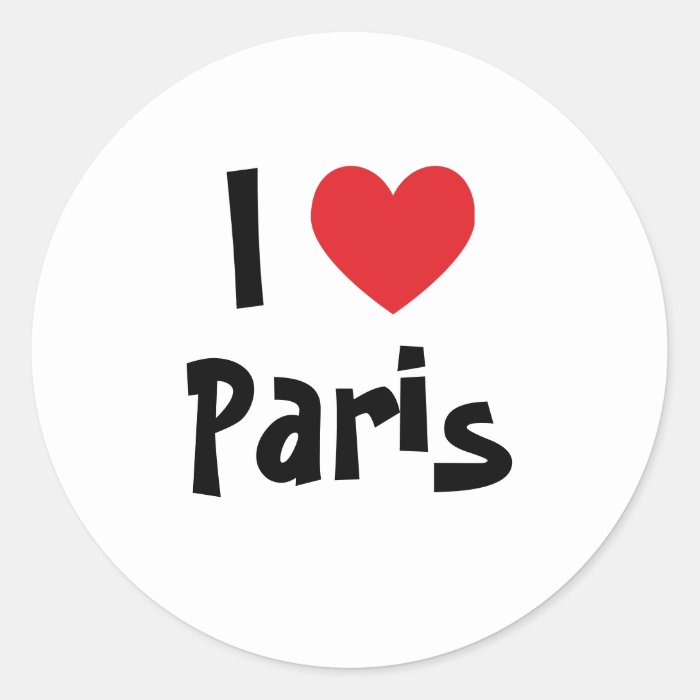 I Love Paris Stickers