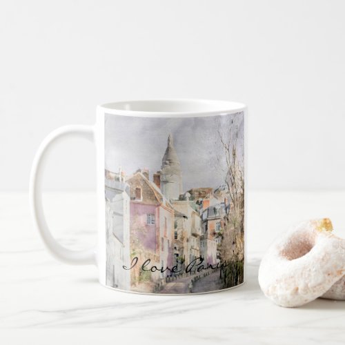 I Love Paris Street Scene Coffee Mug