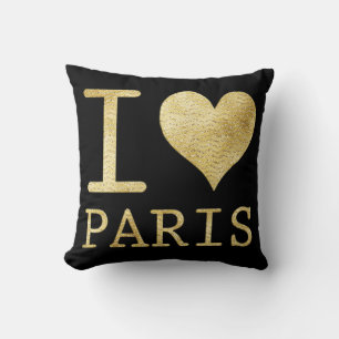 I Love Paris Throw Pillow