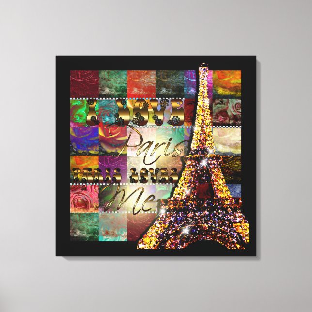 I Love Paris - Wrapped Canvas Print (Front)