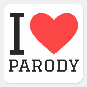 I love parody square sticker