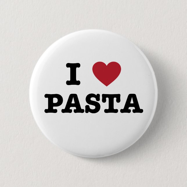 I Love Pasta Button (Front)