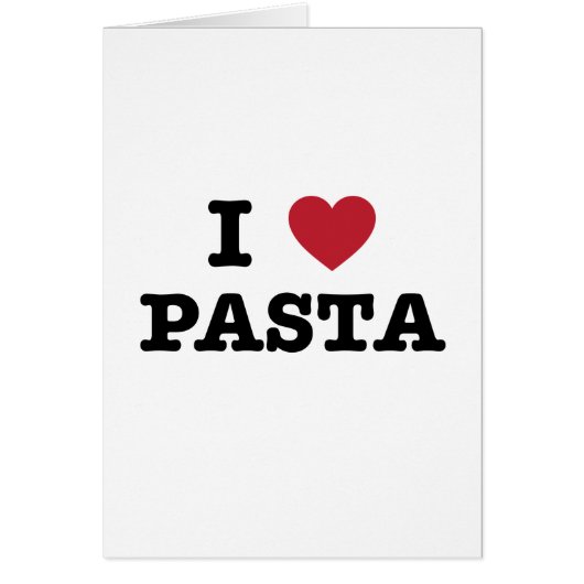 I Love Pasta Cards (Front)