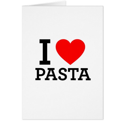 I Love Pasta Cards (Front)