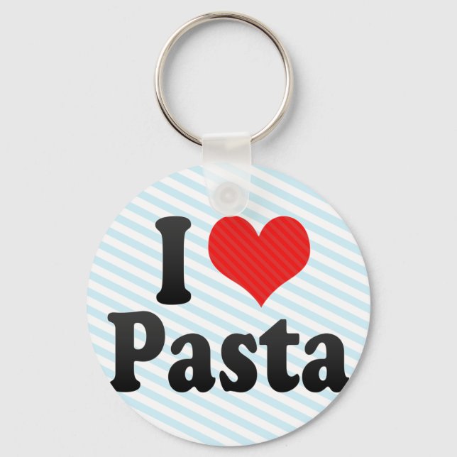 I Love Pasta Keychain (Front)