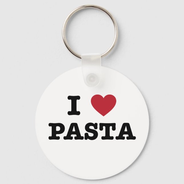 I Love Pasta Keychain (Front)
