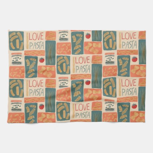 I love pasta kitchen towel