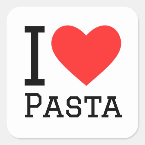 I love pasta square sticker