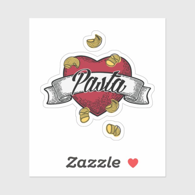 I Love Pasta Sticker (Sheet)