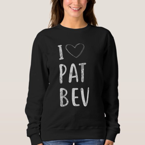 I Love Pat Bev  Red Heart Pat Bev Basketball Sweatshirt