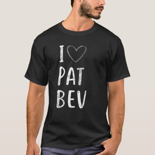 I Love Pat Bev  Red Heart Pat Bev Basketball T_Shirt