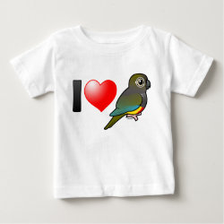 I Love Patagonian Conures Baby Fine Jersey T-Shirt
