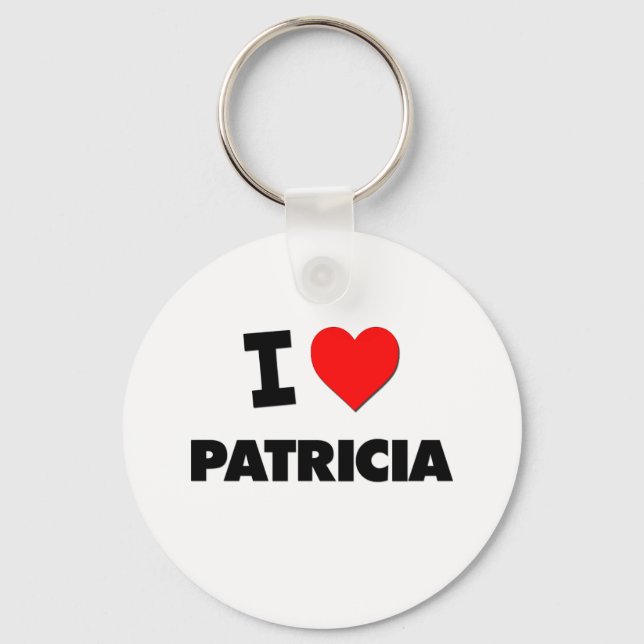 I Love Patricia Keychain (Front)