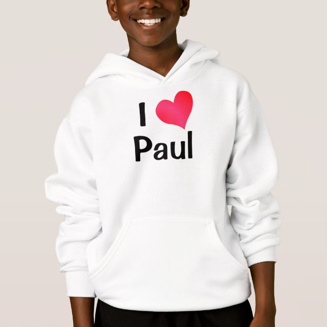I Love Paul Hoodie (Front)