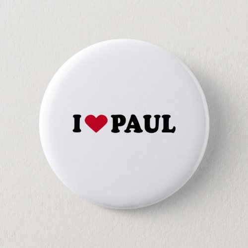 I LOVE PAUL PINBACK BUTTON