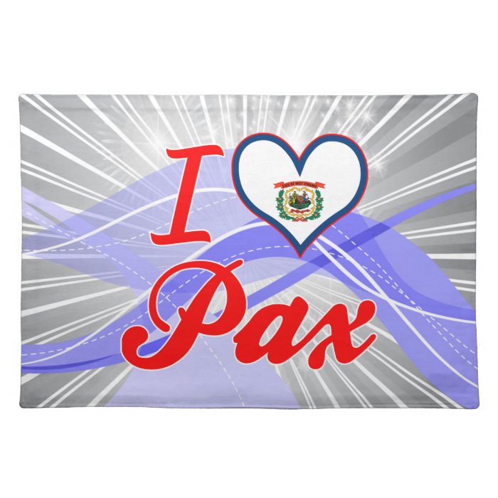 I Love Pax, West Virginia Place Mat