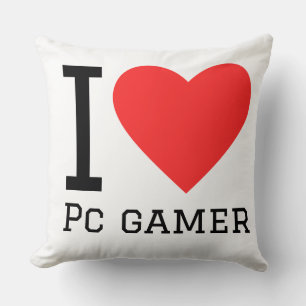 I love pc gamer throw pillow