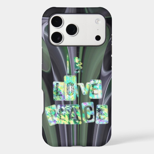 I Love Peace Beautiful Art Print Text Design Case-Mate iPhone Case (Back)