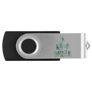 I Love Peace Beautiful Art Print Text Design Flash Drive