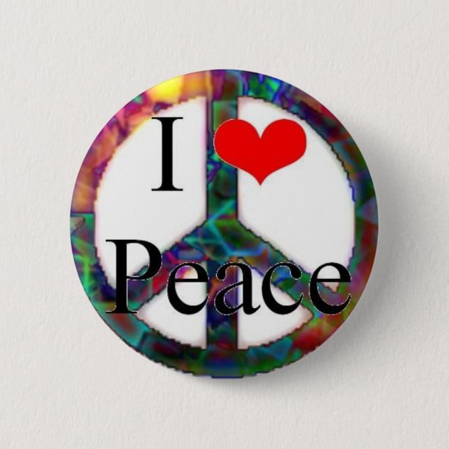 I love Peace Button (Front)