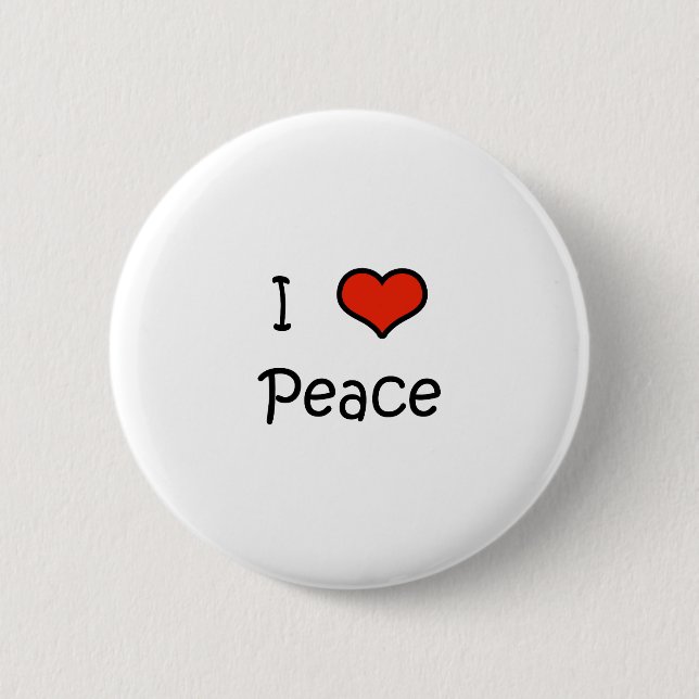 I Love Peace Button (Front)
