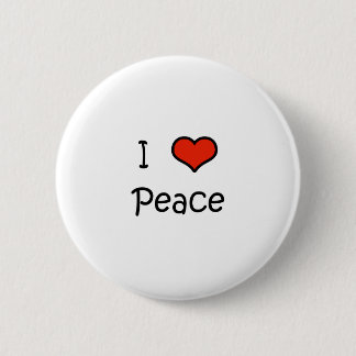I Love Peace Button