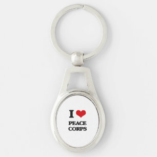 I Love Peace Corps Keychain