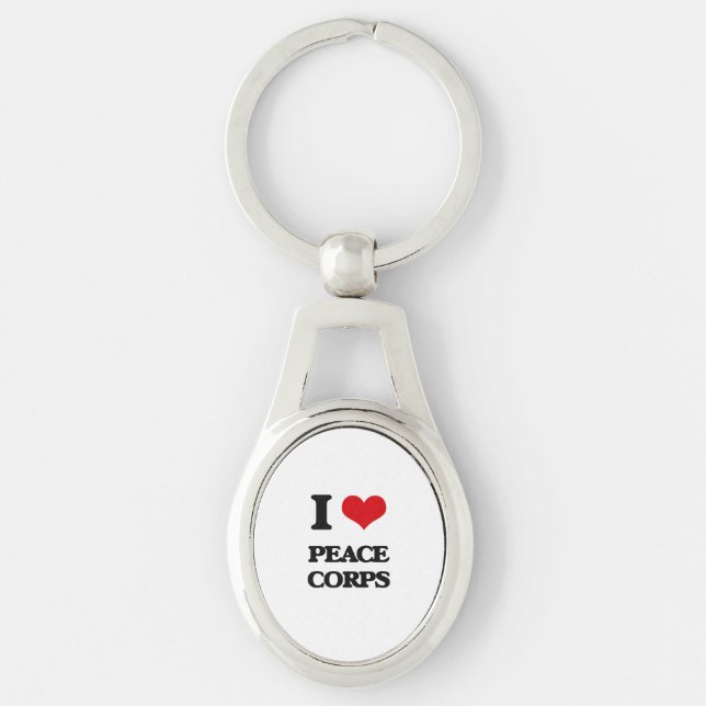 I Love Peace Corps Keychain (Front)