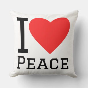I love peace throw pillow