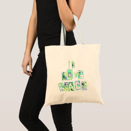 I Love Peace Tote Bag