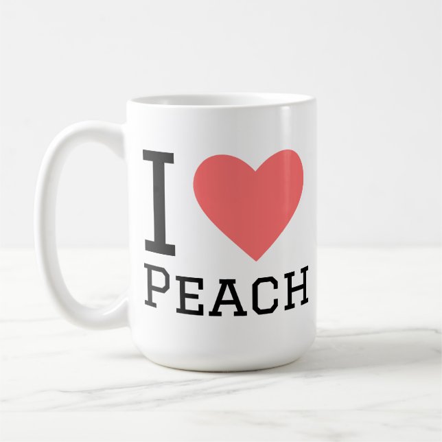 I love peach  coffee mug (Left)