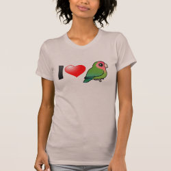 I Love Peach-faced Lovebirds Women's American Apparel Fine Jersey Short Sleeve T-Shirt