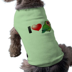 I Love Peach-faced Lovebirds Dog Sleeveless T-Shirt