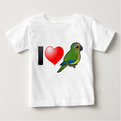 I Love Peach-fronted Conures Baby Fine Jersey T-Shirt