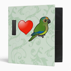 I Love Peach-fronted Conures Avery Signature Binder 8.5x11