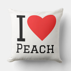 I love peach throw pillow