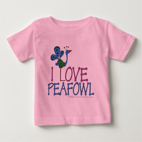I Love Peafowl Baby T_Shirt
