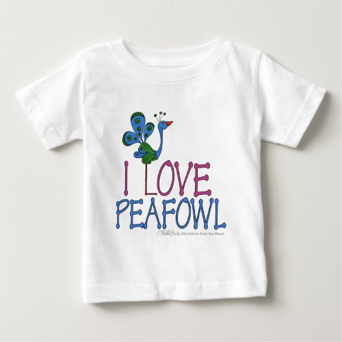 I Love Peafowl Baby T_Shirt