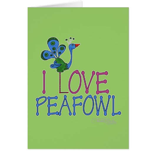 I Love Peafowl Cards (Front)