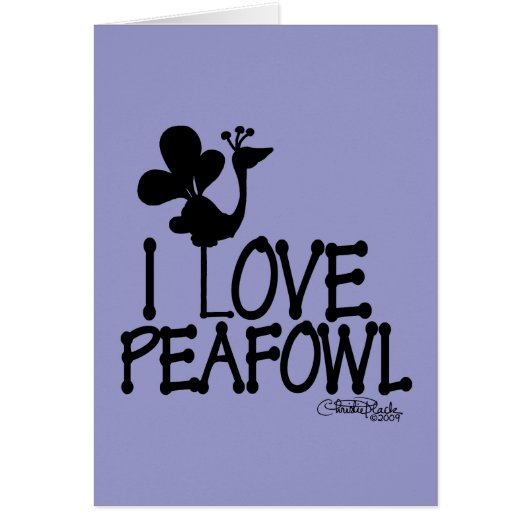 I Love Peafowl silhouette (Front)