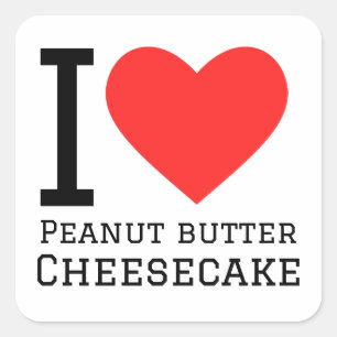 I love peanut butter cheesecake square sticker