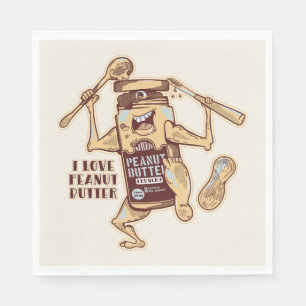 I LOVE PEANUT BUTTER NAPKINS