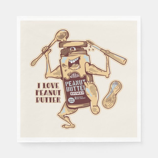 I LOVE PEANUT BUTTER NAPKINS (Front)