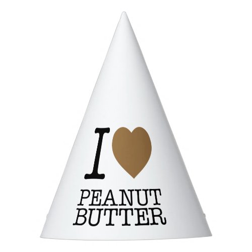 I LOVE PEANUT BUTTER PARTY HAT