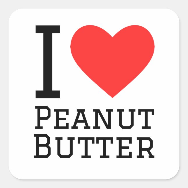 I love peanut butter square sticker (Front)