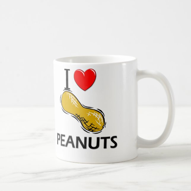 I Love Peanuts Coffee Mug (Right)